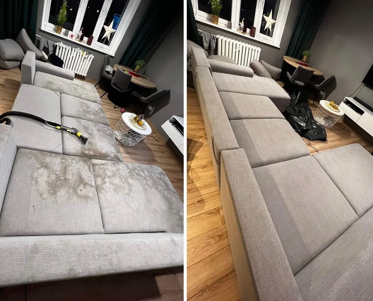 Czyszczenie narożnika — przed i po — realizacja MuchiClean